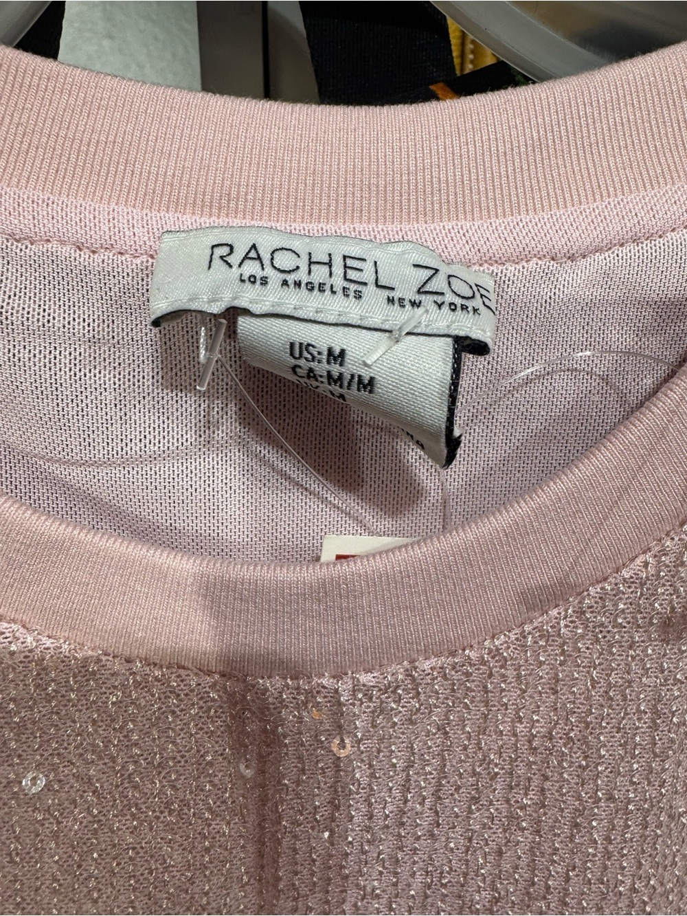 0056 Rachel Zoe Rose Sequin Short Sleeve Top - Picture 4 of 4